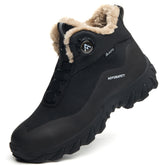 SteelToe Sicherheitsstiefel mit Stahlkappe | Vierjahreszeiten & Warmfutter | Rutschfest – Schwarz/Grau