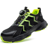 SteelToe SafetySpin Sicherheitsschuhe mit Drehverschluss & Stahlkappe | Leicht, Atmungsaktiv & Rutschfest für Beruf & Alltag