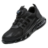 SteelToe Sicherheitssneaker mit Drehverschluss & Luftpolster | Rutschfest, Stoßdämpfend & Atmungsaktiv für Arbeit & Alltag