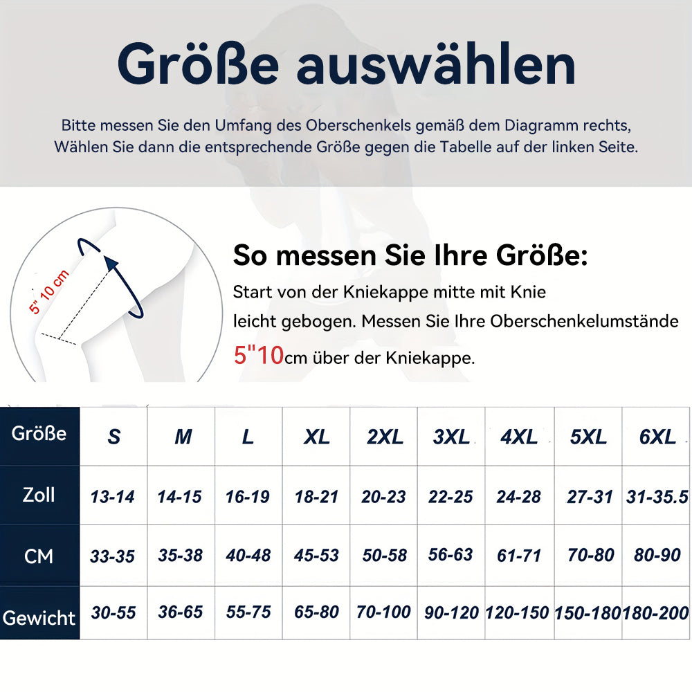Plus Size Knieschoner S-6XL – Atmungsaktive Kompressionsbandage für Knieunterstützung bei Sport und täglicher Aktivität