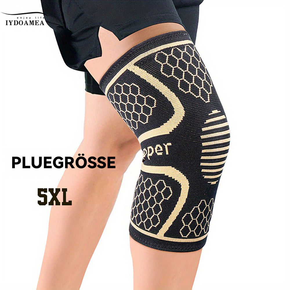Plus Size Knieschoner S-6XL – Atmungsaktive Kompressionsbandage für Knieunterstützung bei Sport und täglicher Aktivität