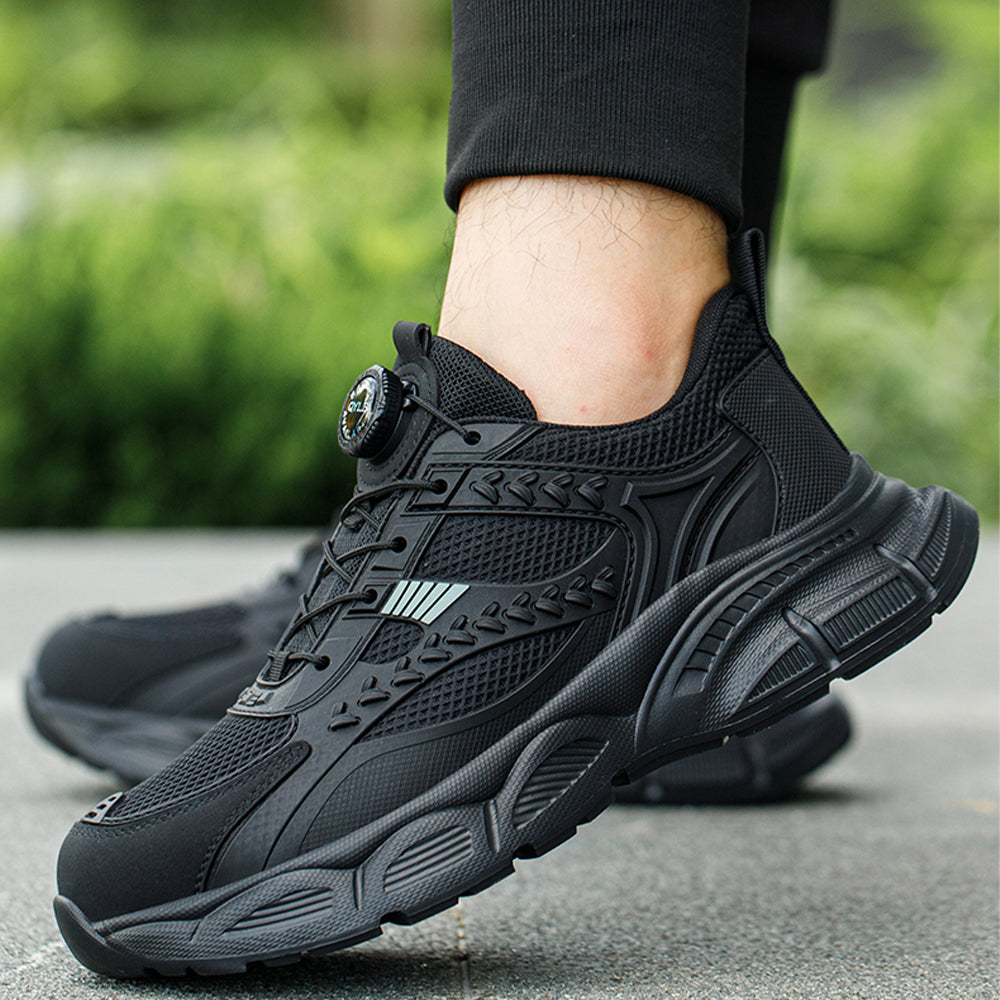 SteelToe Sicherheitsschuhe mit Stahlkappe – Atmungsaktiv, durchtrittsicher & rutschfest – Unisex Arbeitsschuhe mit Profilsohle