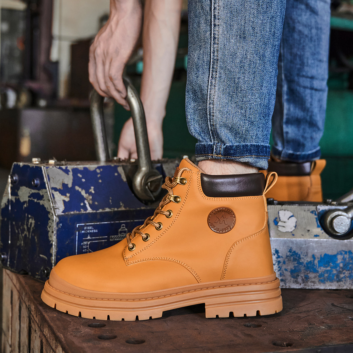 SteelToe HighCut Sicherheitsschuhe – Wasserdicht, Rutschfest, Mit Stahlkappe & Durchtrittschutz