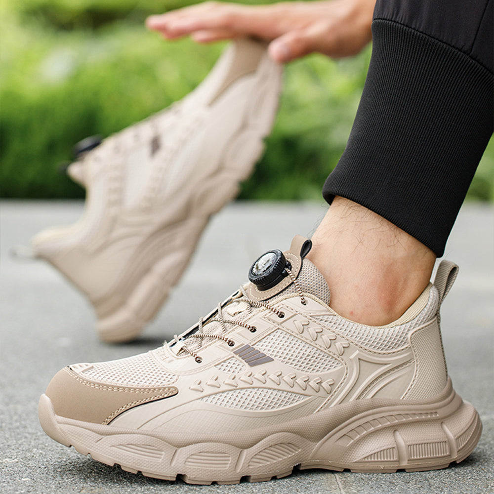 SteelToe Sicherheitsschuhe mit Stahlkappe – Atmungsaktiv, durchtrittsicher & rutschfest – Unisex Arbeitsschuhe mit Profilsohle