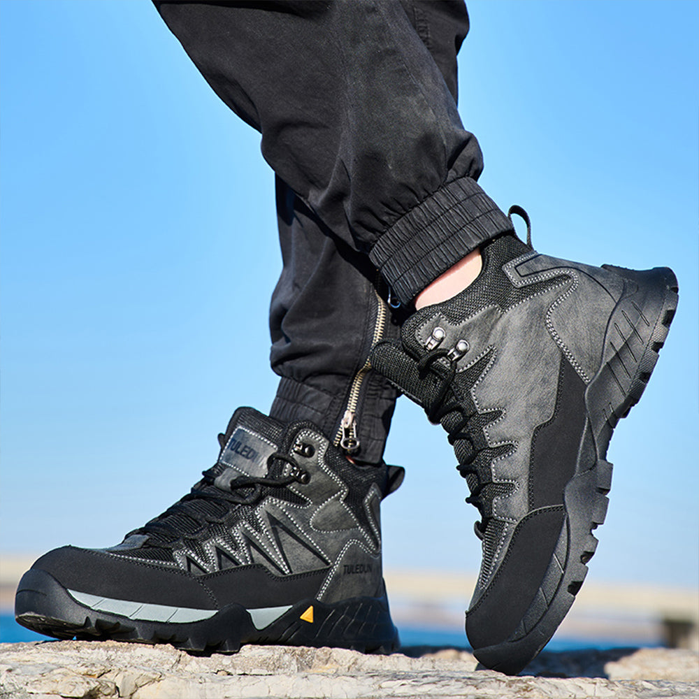 SteelToe Hoch geschnittener Sicherheitsstiefel mit Stahlkappe – Rutschfest, Durchtrittsicher & Unisex – EN ISO 20345