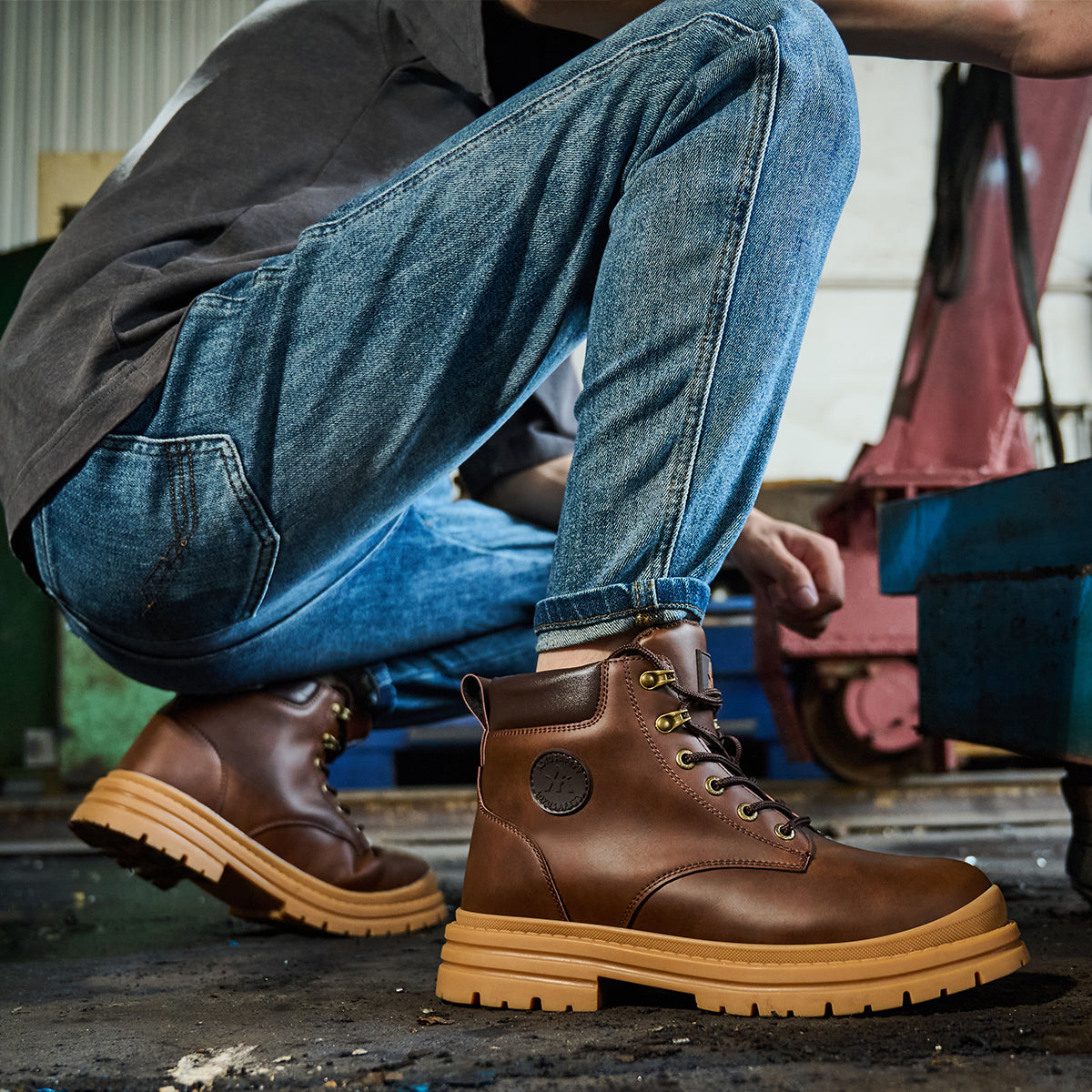 SteelToe HighCut Sicherheitsschuhe – Wasserdicht, Rutschfest, Mit Stahlkappe & Durchtrittschutz