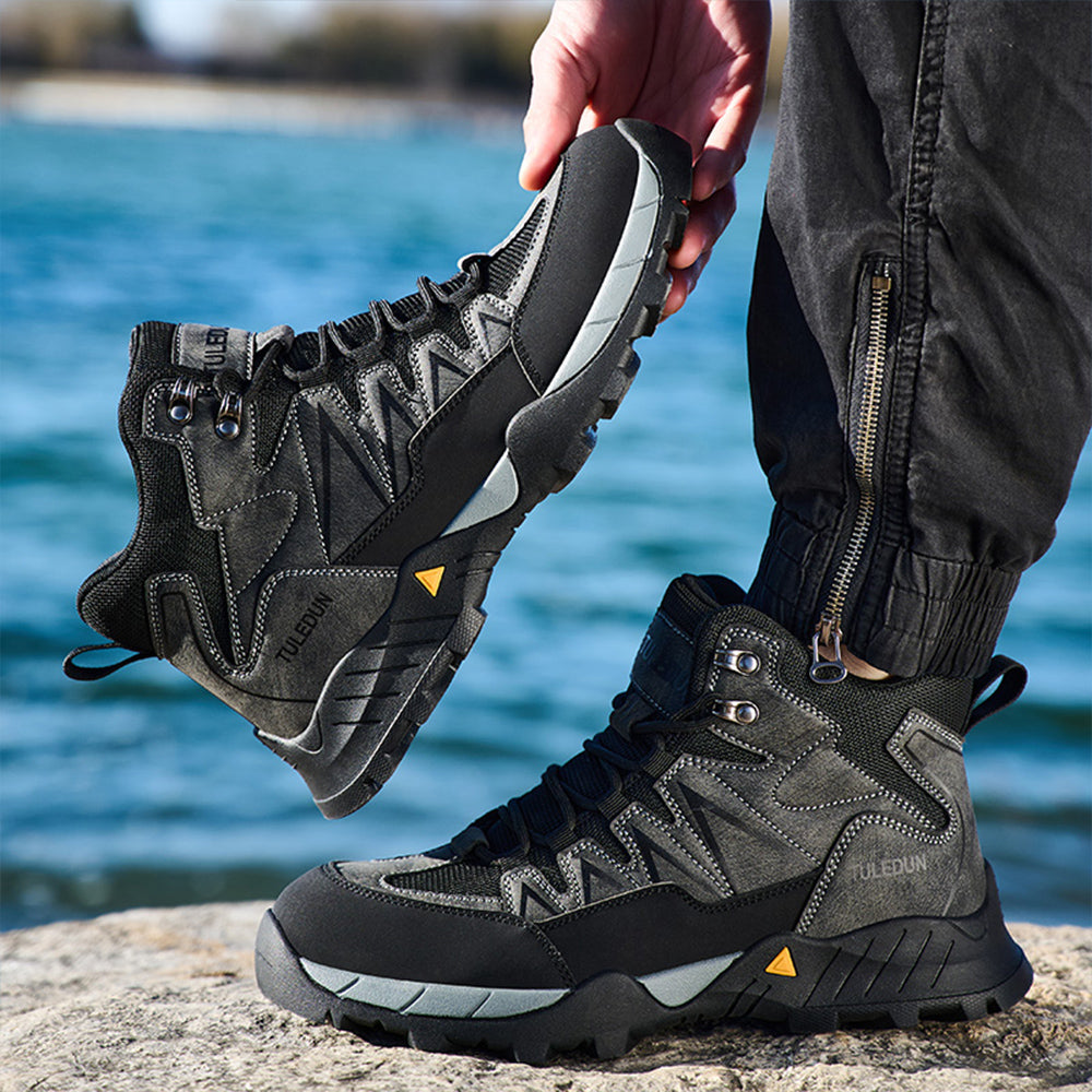 SteelToe Hoch geschnittener Sicherheitsstiefel mit Stahlkappe – Rutschfest, Durchtrittsicher & Unisex – EN ISO 20345