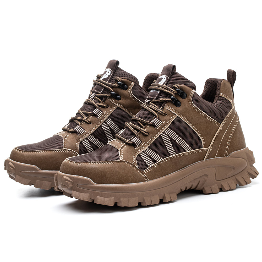 SteelToe Unisex Sicherheitsstiefel mit Stahlkappe – Hoch & rutschfest – Schwarz oder Braun – EN ISO 20345