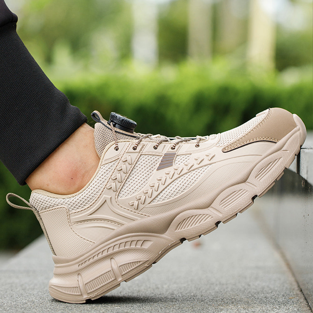 SteelToe Sicherheitsschuhe mit Stahlkappe – Atmungsaktiv, durchtrittsicher & rutschfest – Unisex Arbeitsschuhe mit Profilsohle