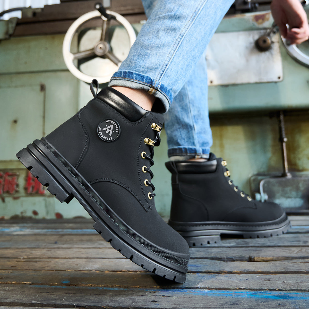 SteelToe HighCut Sicherheitsschuhe – Wasserdicht, Rutschfest, Mit Stahlkappe & Durchtrittschutz