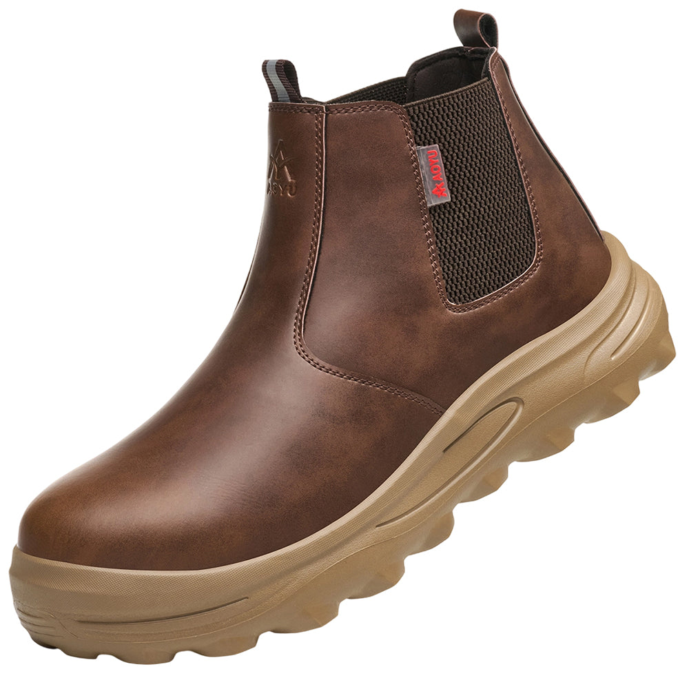 SteelToe Chelsea Sicherheitsschuhe – Wasserdicht Rutschfest Mit Stahlkappe & Durchtrittschutz