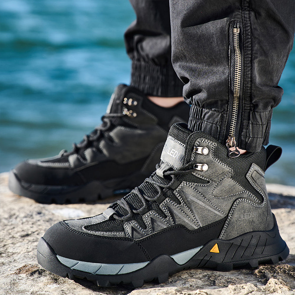 SteelToe Hoch geschnittener Sicherheitsstiefel mit Stahlkappe – Rutschfest, Durchtrittsicher & Unisex – EN ISO 20345