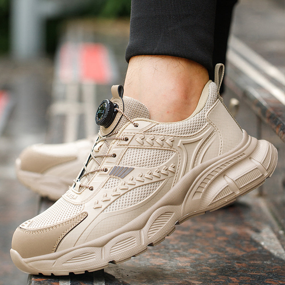 SteelToe Sicherheitsschuhe mit Stahlkappe – Atmungsaktiv, durchtrittsicher & rutschfest – Unisex Arbeitsschuhe mit Profilsohle