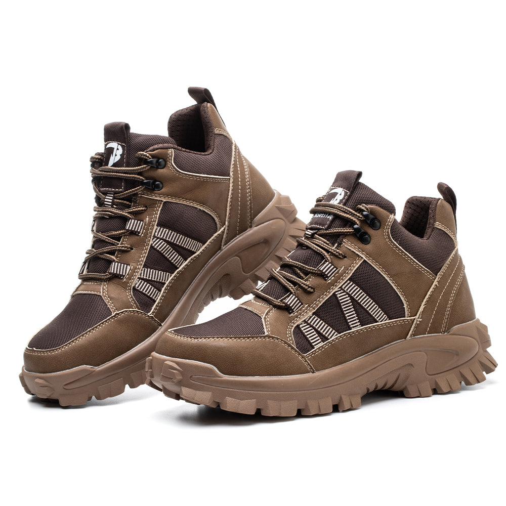 SteelToe Unisex Sicherheitsstiefel mit Stahlkappe – Hoch & rutschfest – Schwarz oder Braun – EN ISO 20345