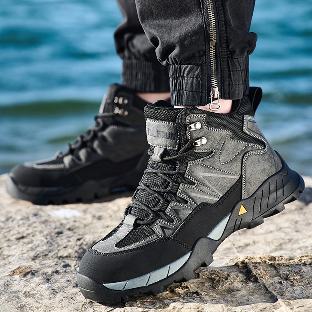 SteelToe Hoch geschnittener Sicherheitsstiefel mit Stahlkappe – Rutschfest, Durchtrittsicher & Unisex – EN ISO 20345