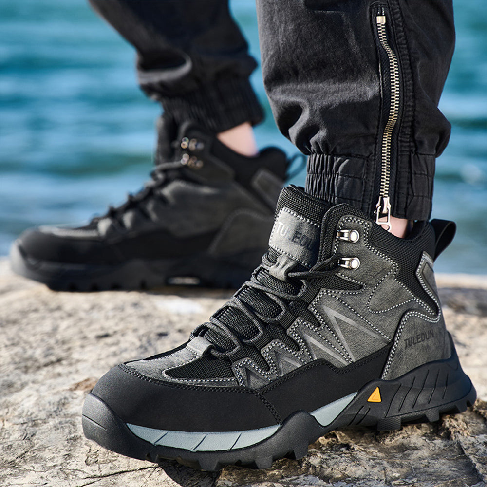 SteelToe Hoch geschnittener Sicherheitsstiefel mit Stahlkappe – Rutschfest, Durchtrittsicher & Unisex – EN ISO 20345