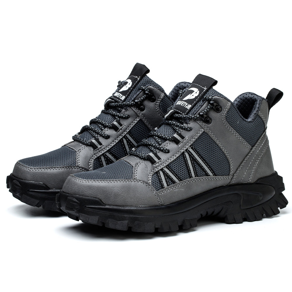 SteelToe Unisex Sicherheitsstiefel mit Stahlkappe – Hoch & rutschfest – Schwarz oder Braun – EN ISO 20345