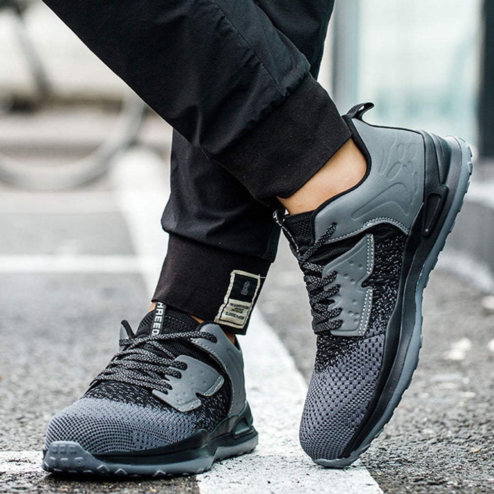 SteelToe Leichte Sicherheitsschuhe mit Stahlkappe – Atmungsaktiv, rutschfest & durchtrittsicher – Damen & Herren Unisex