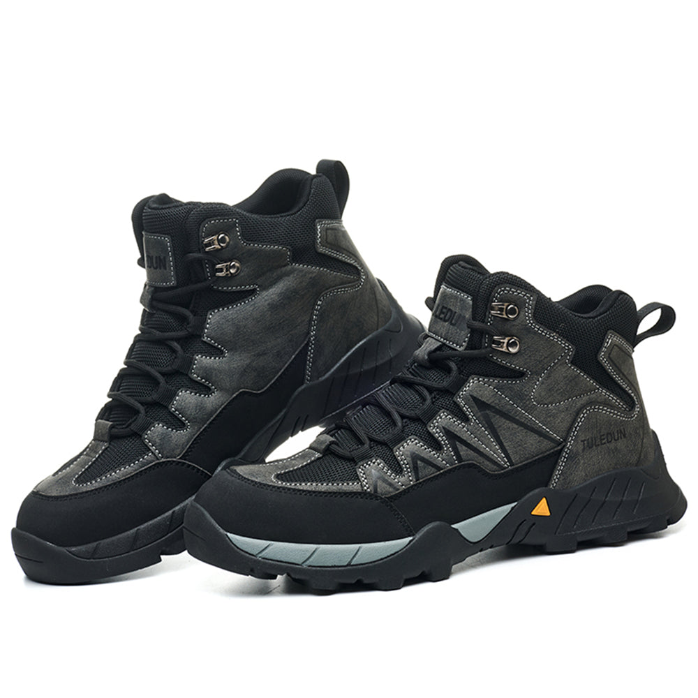 SteelToe Hoch geschnittener Sicherheitsstiefel mit Stahlkappe – Rutschfest, Durchtrittsicher & Unisex – EN ISO 20345
