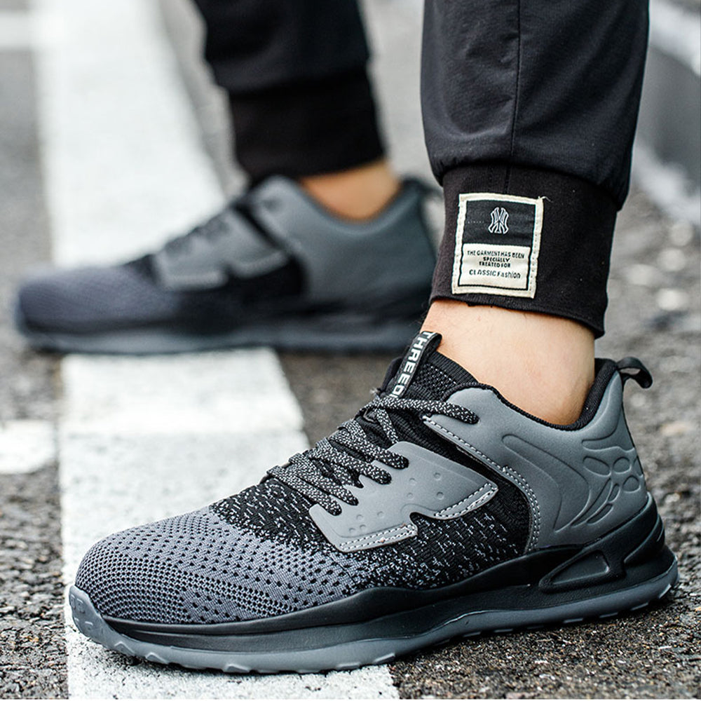 SteelToe Leichte Sicherheitsschuhe mit Stahlkappe – Atmungsaktiv, rutschfest & durchtrittsicher – Damen & Herren Unisex