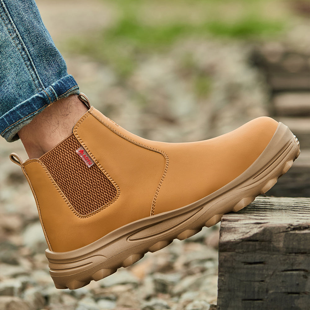 SteelToe Chelsea Sicherheitsschuhe – Wasserdicht Rutschfest Mit Stahlkappe & Durchtrittschutz