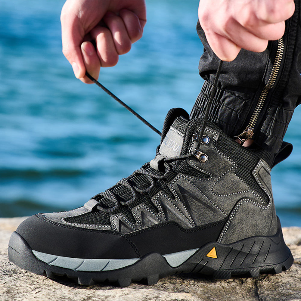 SteelToe Hoch geschnittener Sicherheitsstiefel mit Stahlkappe – Rutschfest, Durchtrittsicher & Unisex – EN ISO 20345