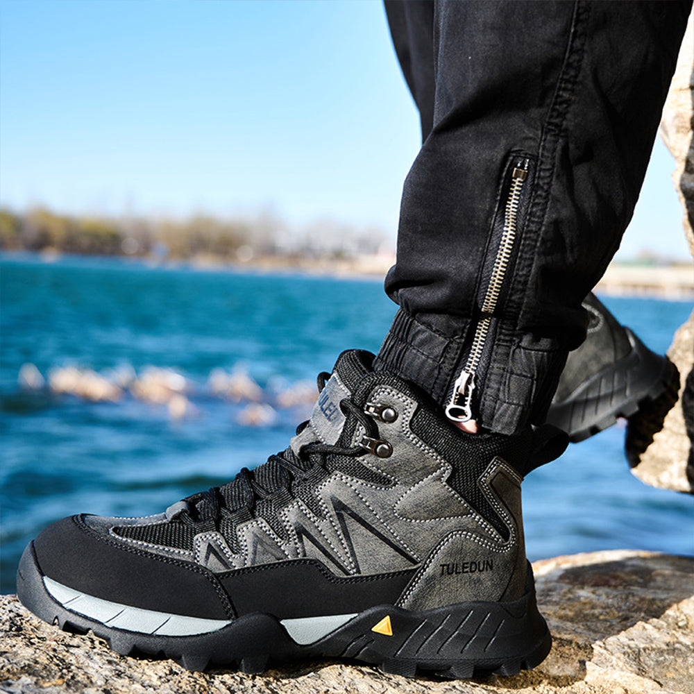 SteelToe Hoch geschnittener Sicherheitsstiefel mit Stahlkappe – Rutschfest, Durchtrittsicher & Unisex – EN ISO 20345