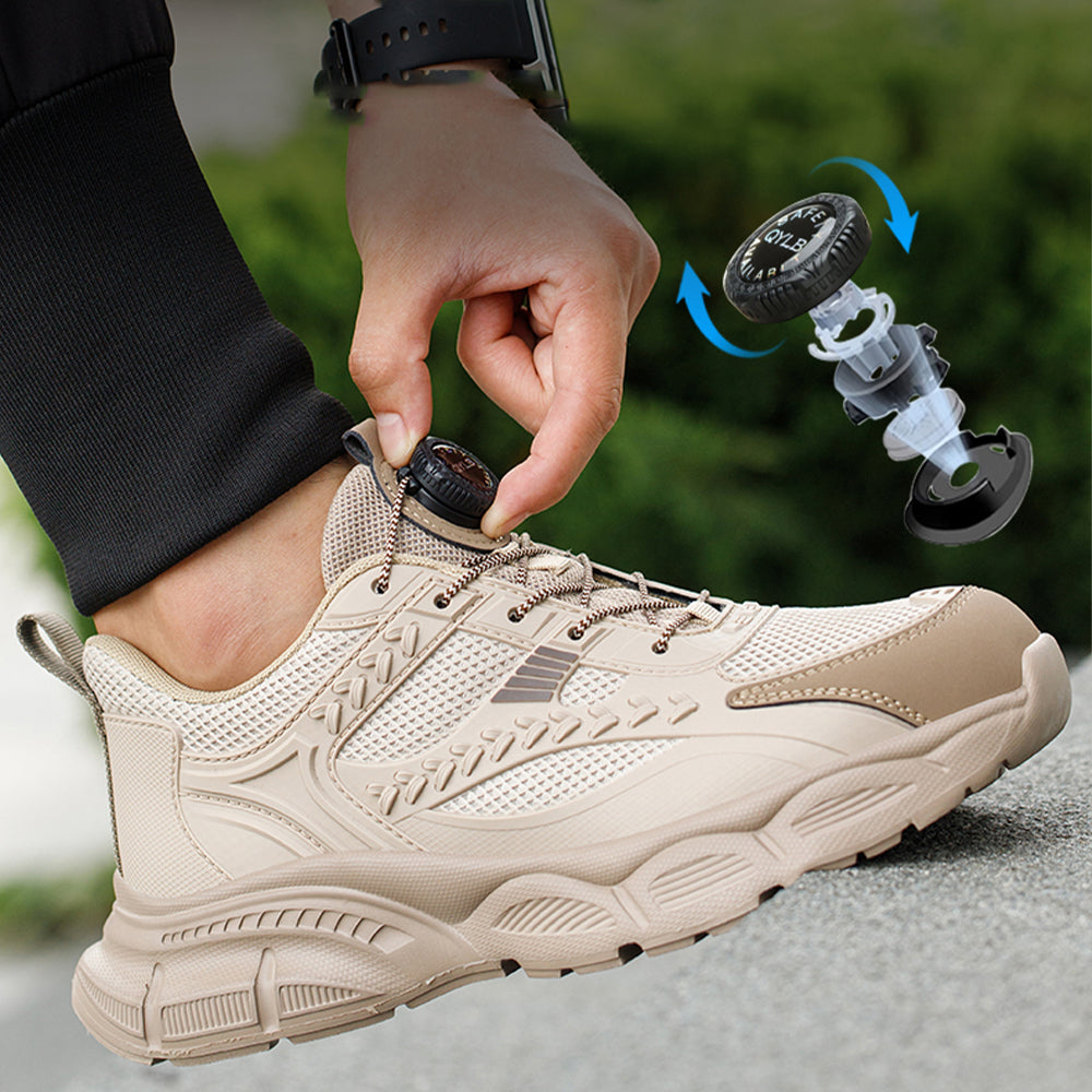 SteelToe Sicherheitsschuhe mit Stahlkappe – Atmungsaktiv, durchtrittsicher & rutschfest – Unisex Arbeitsschuhe mit Profilsohle