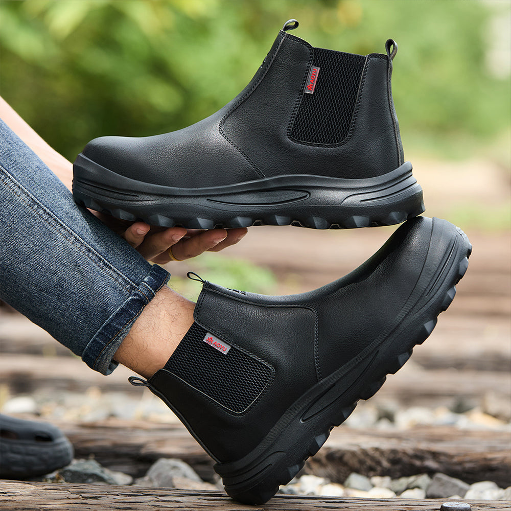 SteelToe Chelsea Sicherheitsschuhe – Wasserdicht Rutschfest Mit Stahlkappe & Durchtrittschutz
